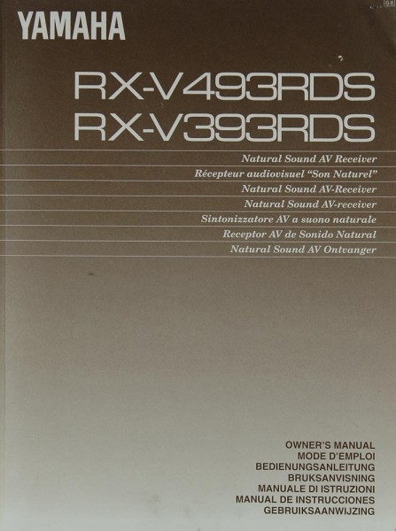 Yamaha RX-V 493 RDS / 393 RDS Manual