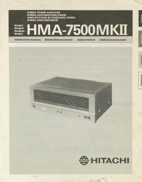 Hitachi HMA-7500 MK II Operating Instructions