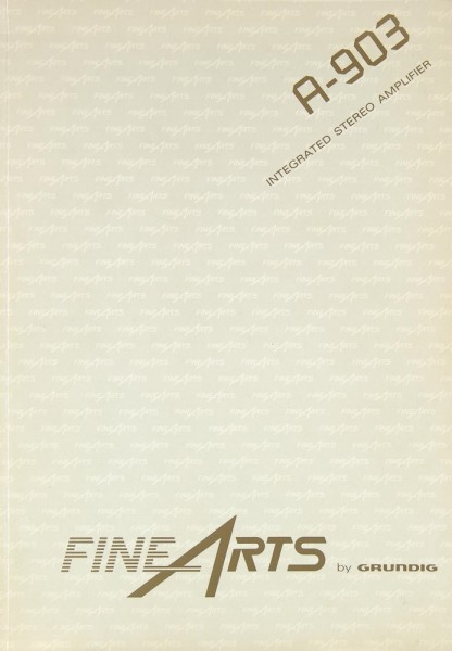 Fine Arts / Grundig A-903 Bedienungsanleitung