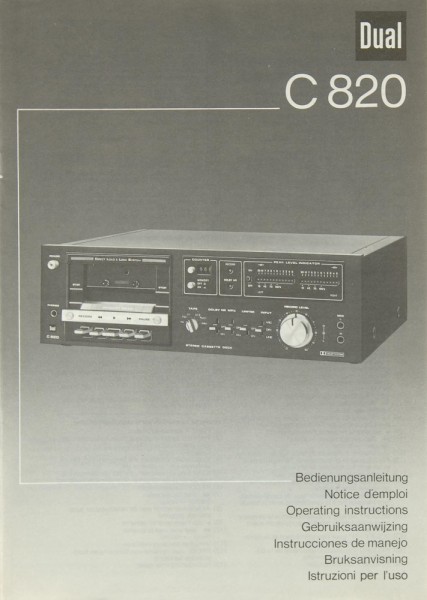 Dual C 820 Operating Instructions