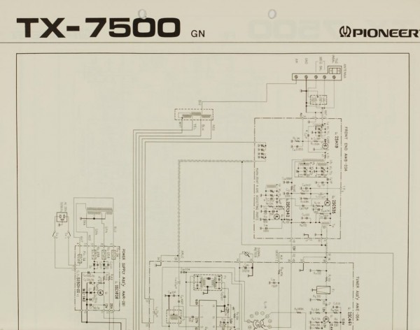 Pioneer TX-7500 Schaltplan / Serviceunterlagen