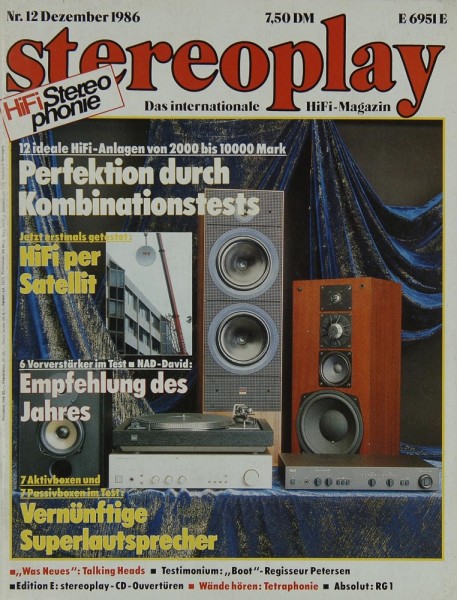 Stereoplay 12/1986 Zeitschrift