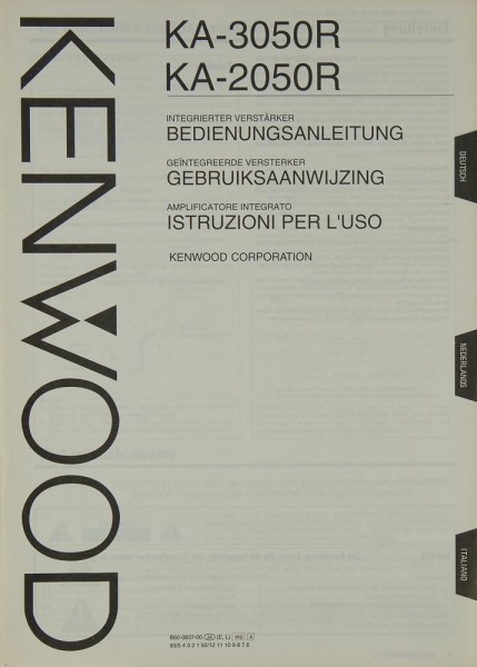 Kenwood KA-3050 R / KA-2050 R Manual