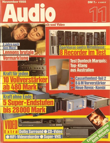 Audio 11/1988 Zeitschrift