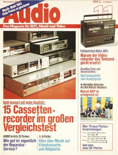 Audio 11/1983 Zeitschrift
