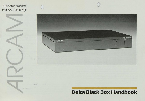 Arcam Delta Black Box User Manual