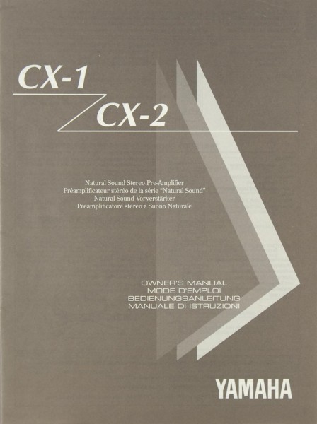 Yamaha CX-1 / CX-2 User&#039;s Guide