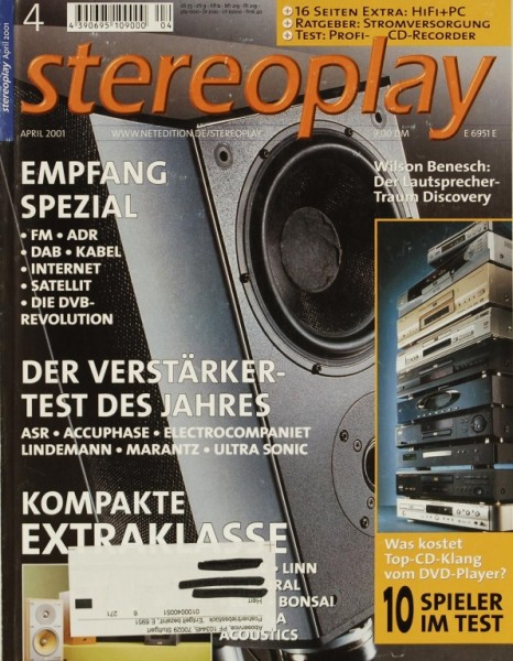 Stereoplay 4/2001 Zeitschrift