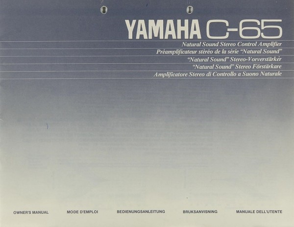 Yamaha C-65 Operating Instructions