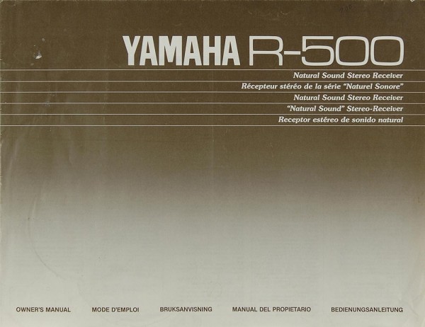Yamaha R-500 Manual