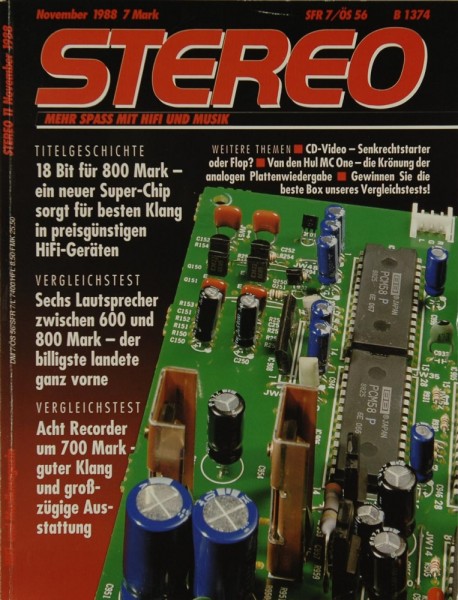 Stereo 11/1988 Zeitschrift