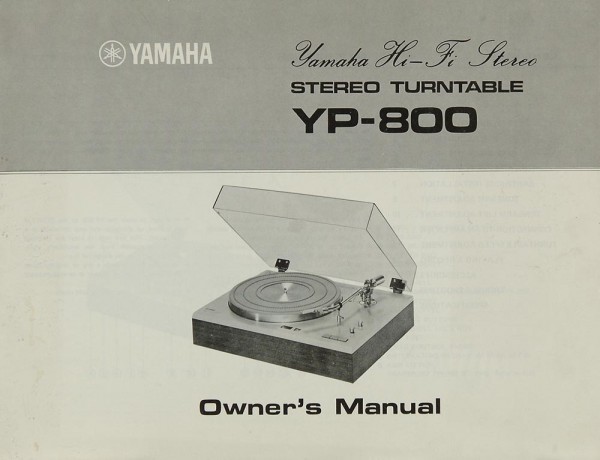 Yamaha YP-800 Manual