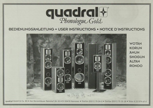 Quadral Phonologue Gold Manual