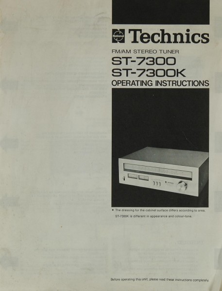 Technics ST-7300 / ST-7300 K Manual