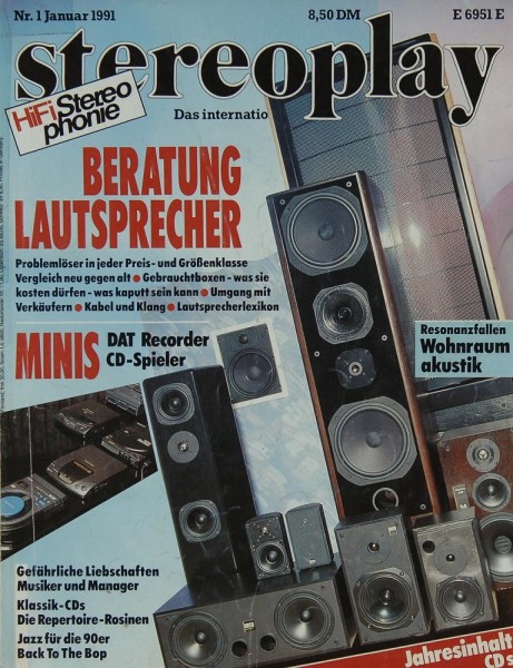 Stereoplay 1/1991 Zeitschrift