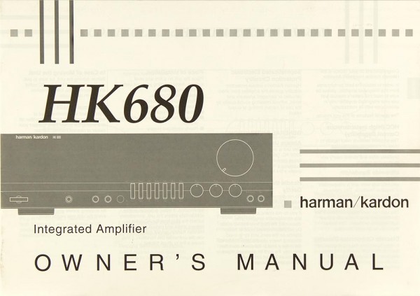 Harman / Kardon HK 680 Manual