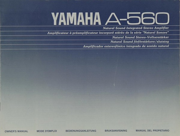 Yamaha A-560 Manual