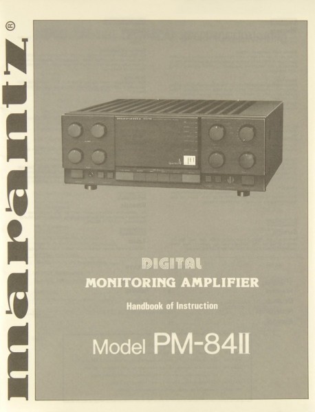 Marantz PM-84 II Manual