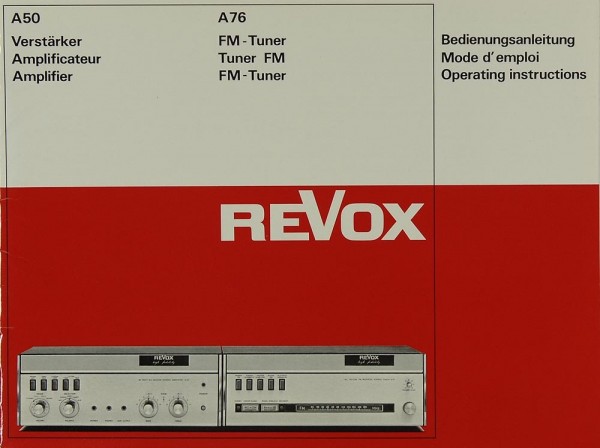 Revox A 50 / A 76 Manual