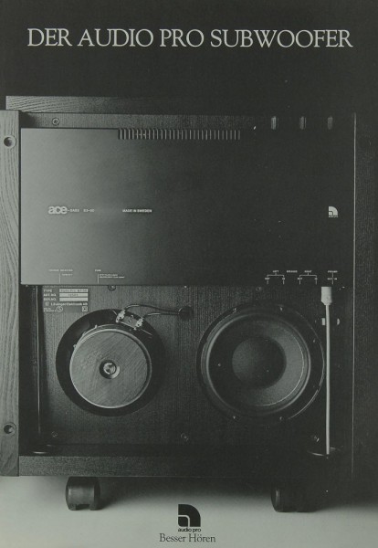 Audio Pro Der Audio Pro Subwoofer B 2-50 Prospekt / Katalog