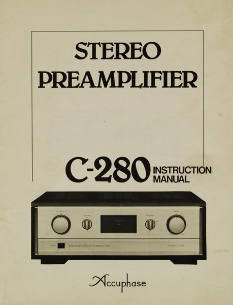Accuphase C-280 Operating Instructions