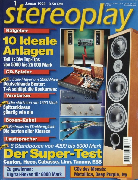 Stereoplay 1/1998 Zeitschrift