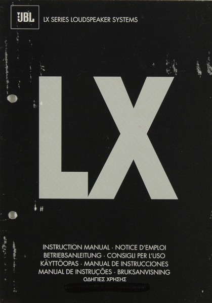JBL LX Series Manual