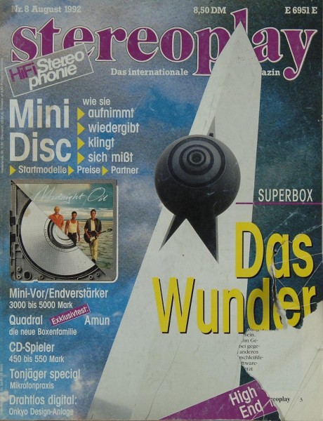 Stereoplay 8/1992 Zeitschrift