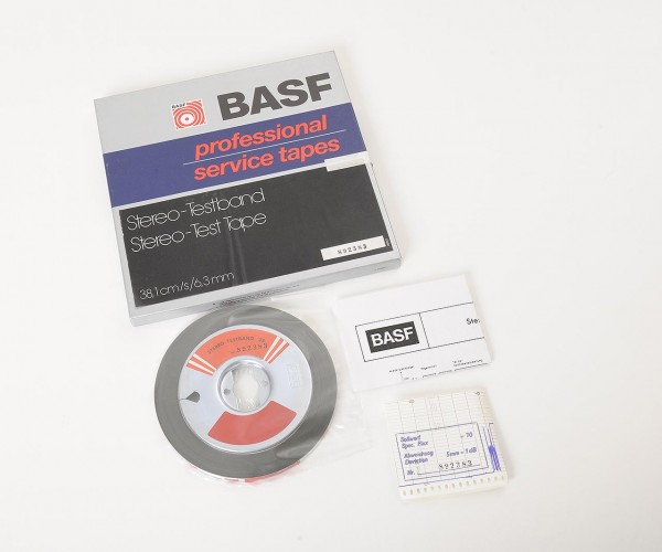 BASF reference tape calibration tape stereo 38 cm/s 1/4 inch unused