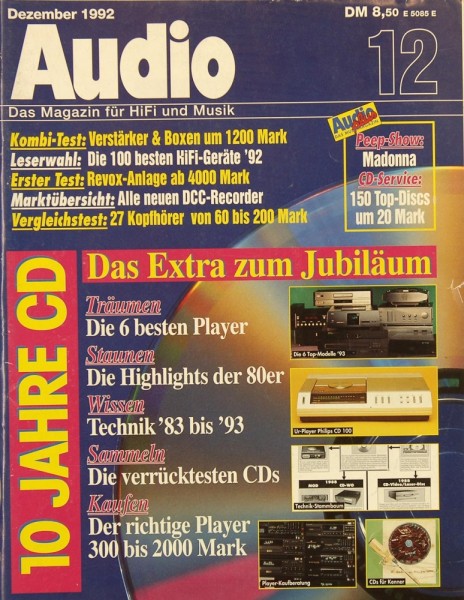 Audio 12/1992 Zeitschrift