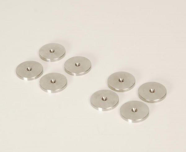 Coaster spike plate silver set of 8
