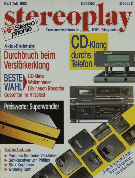 Stereoplay 7/1992 Zeitschrift