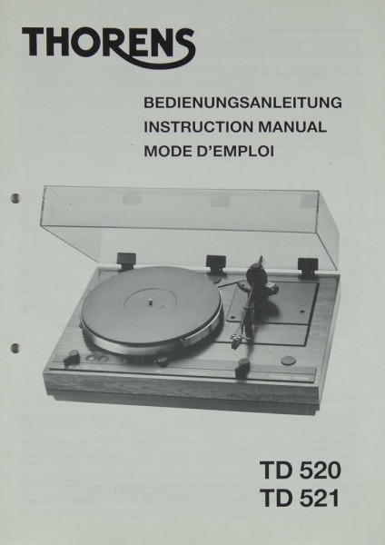 Thorens TD 520 / TD 521 Manual