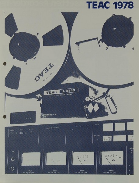 Teac 1978 Prospekt / Katalog