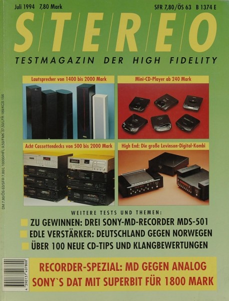 Stereo 7/1994 Zeitschrift