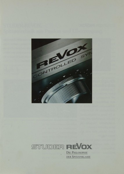 Revox Produktübersicht Prospekt / Katalog