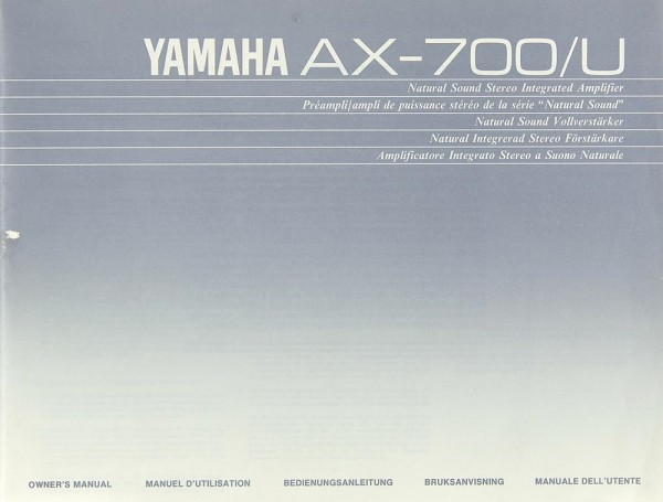 Yamaha AX-700/U Operating Instructions