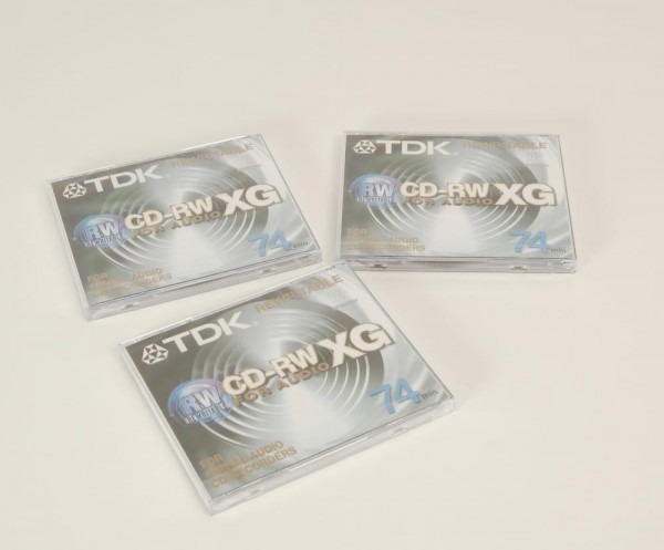 TDK CD-RW XG 74 for Audio Set of 3 NEW!