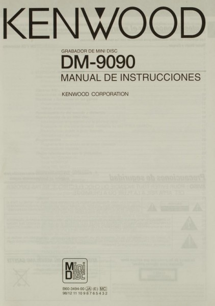 Kenwood DM-9090 Operating Instructions