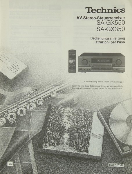 Technics SA-GX 550 / SA-GX 350 Manual
