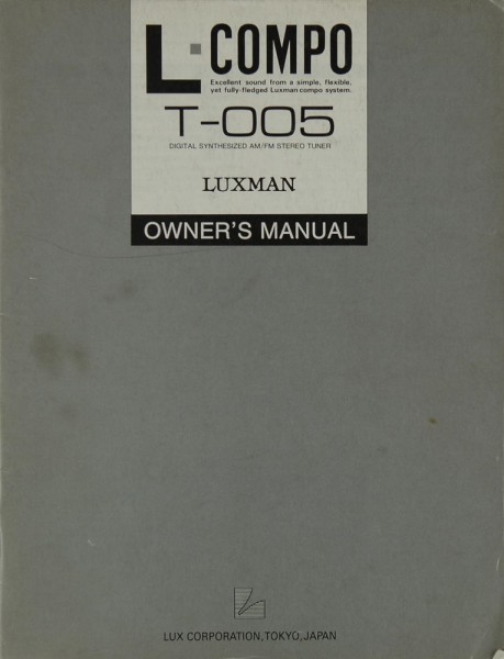 Luxman T-005 Bedienungsanleitung