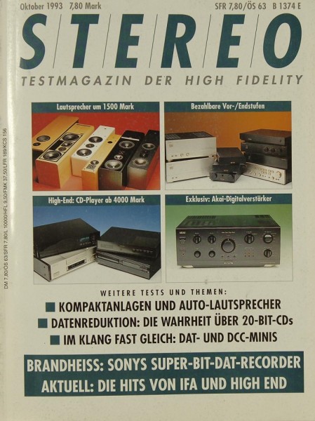 Stereo 10/1993 Zeitschrift