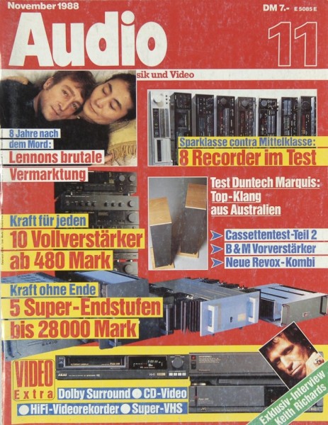 Audio 11/1988 Zeitschrift