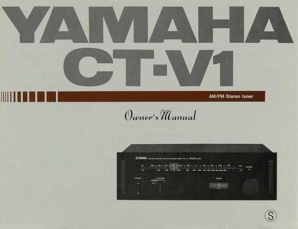 Yamaha CT-V 1 Manual