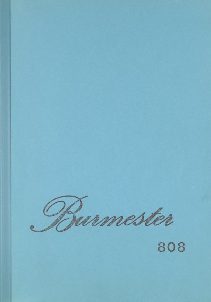 Burmester 808 Bedienungsanleitung
