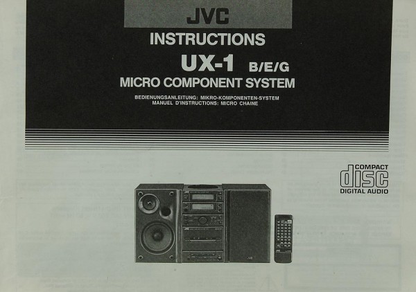JVC UX-1 B/E/G Manual