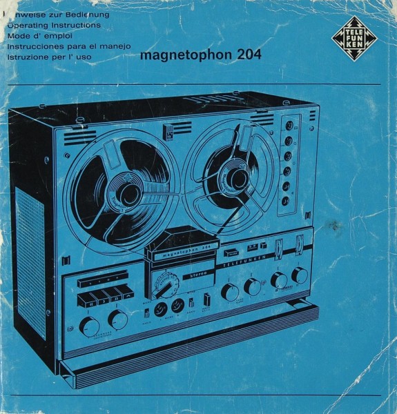 Telefunken Magnetophon 204 Manual
