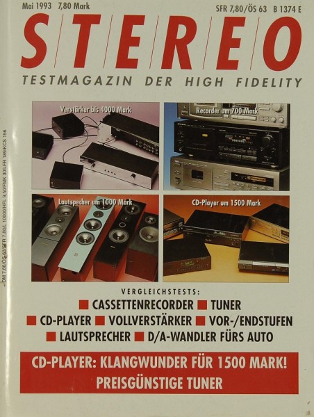 Stereo 5/1993 Zeitschrift