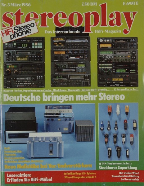 Stereoplay 3/1986 Zeitschrift