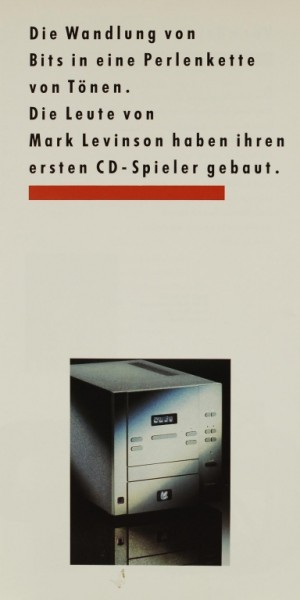 Proceed (Mark Levinson) CD-Player PCD Brochure / Catalogue